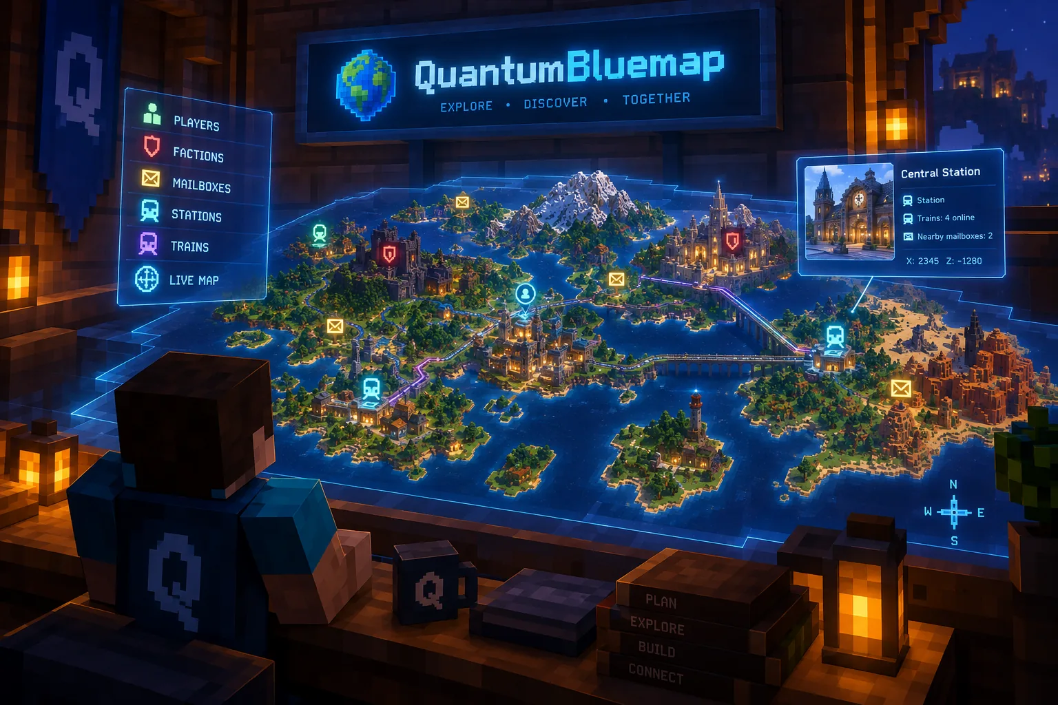 BlueMap van de wereld